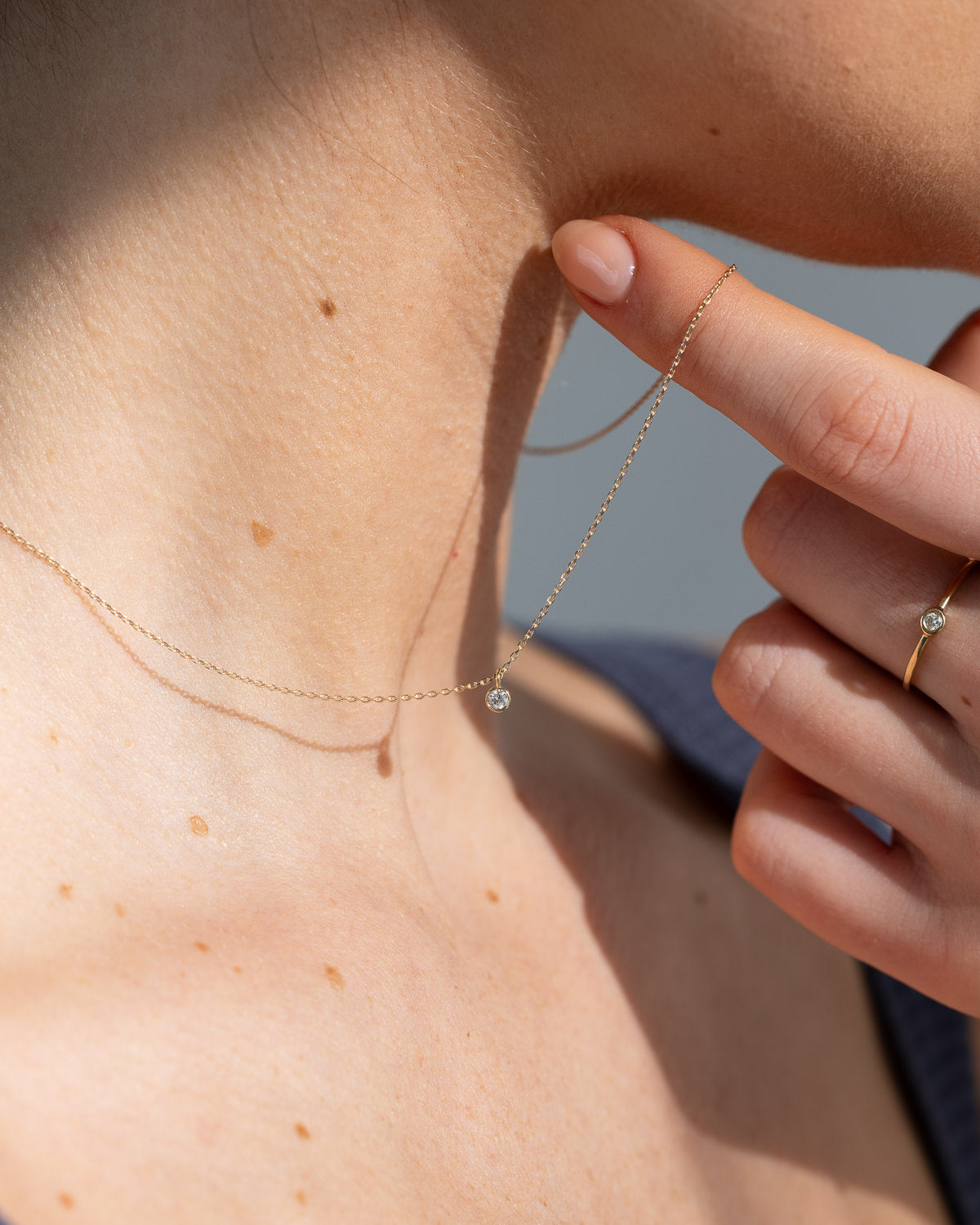 Women wearing Luna Rae Diamond Necklace