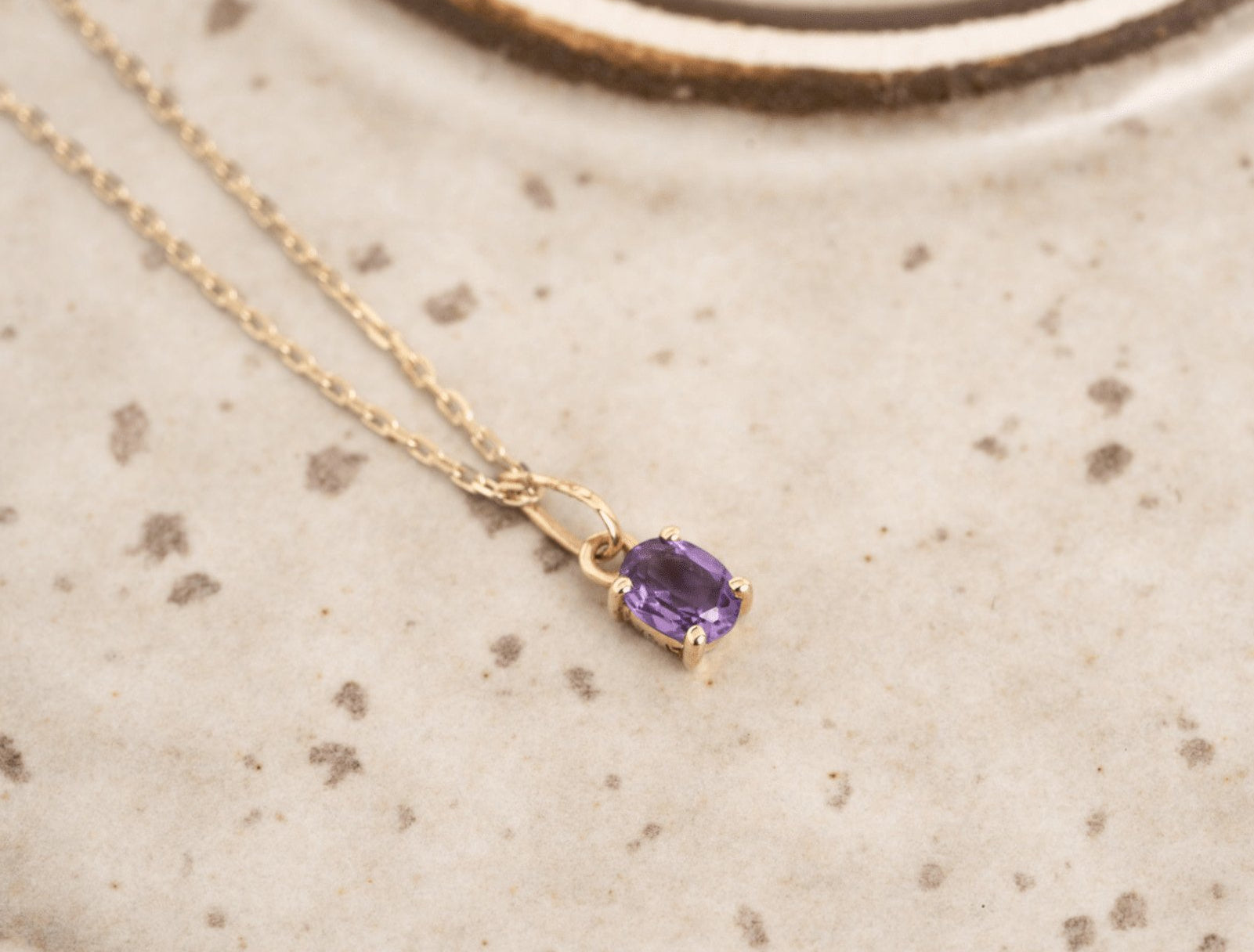 Picture of Luna Rae Solid 9k Gold Amethyst Necklace