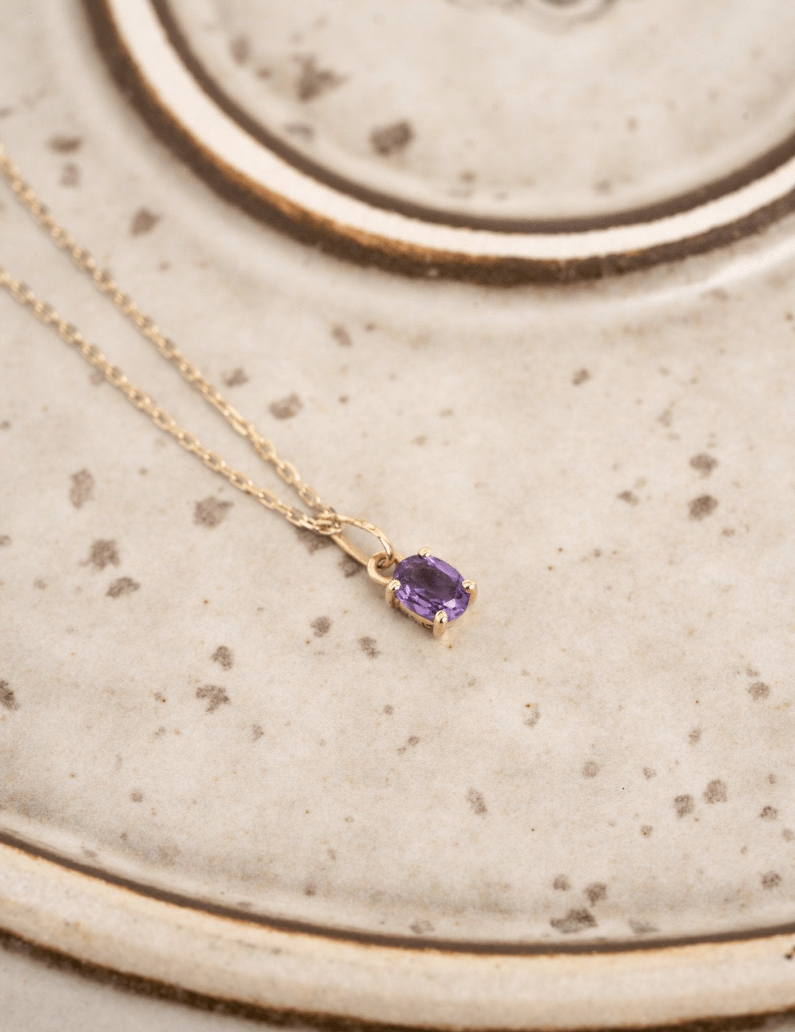 Picture of Luna Rae Solid 9k Gold Amethyst Necklace