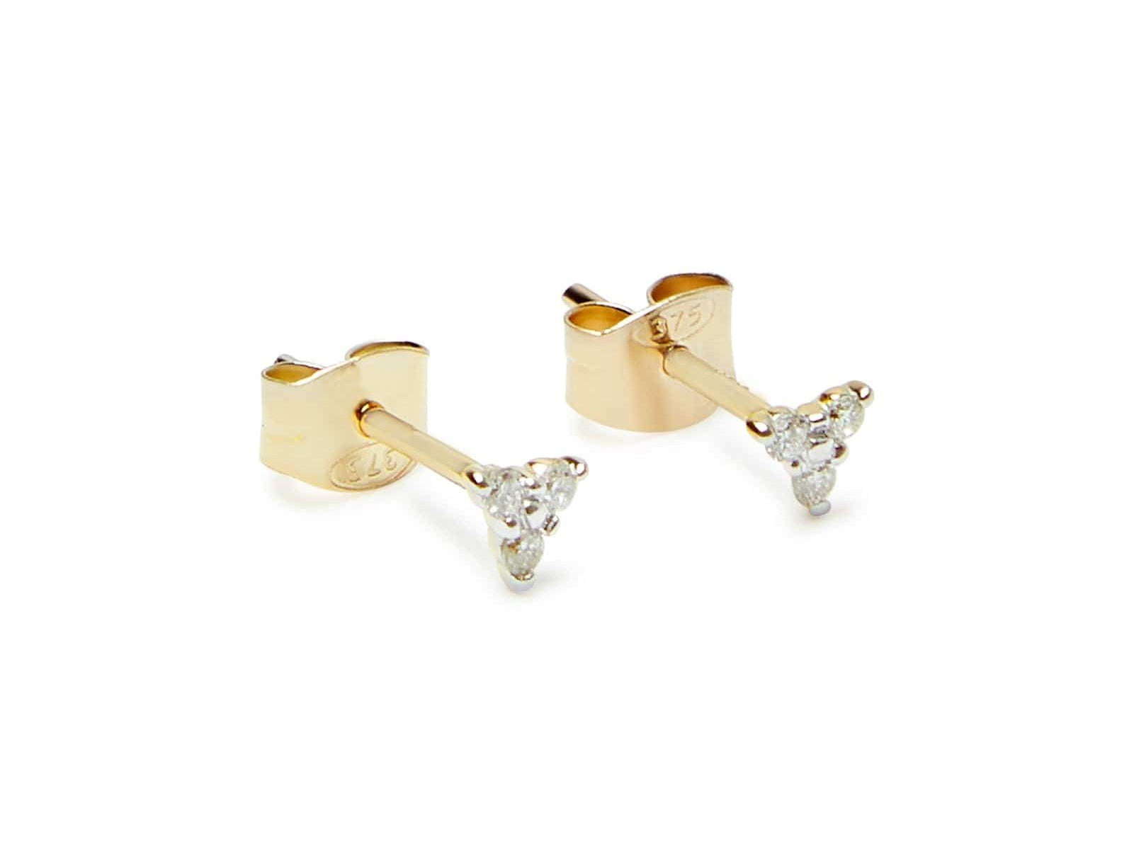 Picture of Luna Rae Solid 9k Gold Diamond Dancer Studs