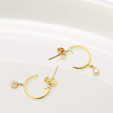 Picture of Luna Rae Solid 9k Gold Diamond Sky Hoops