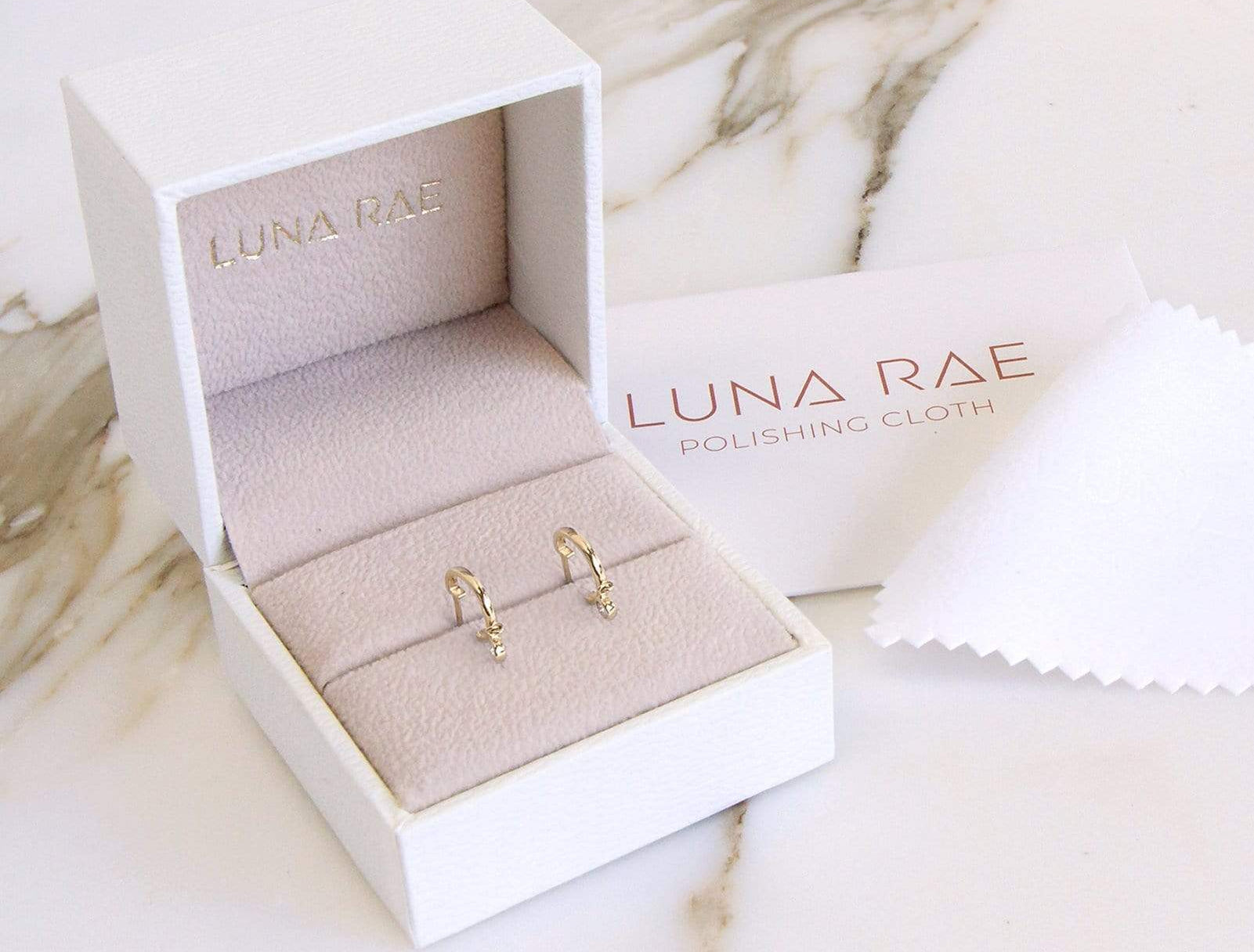 Picture of Luna Rae Solid 9k Gold Diamond Sky Hoops