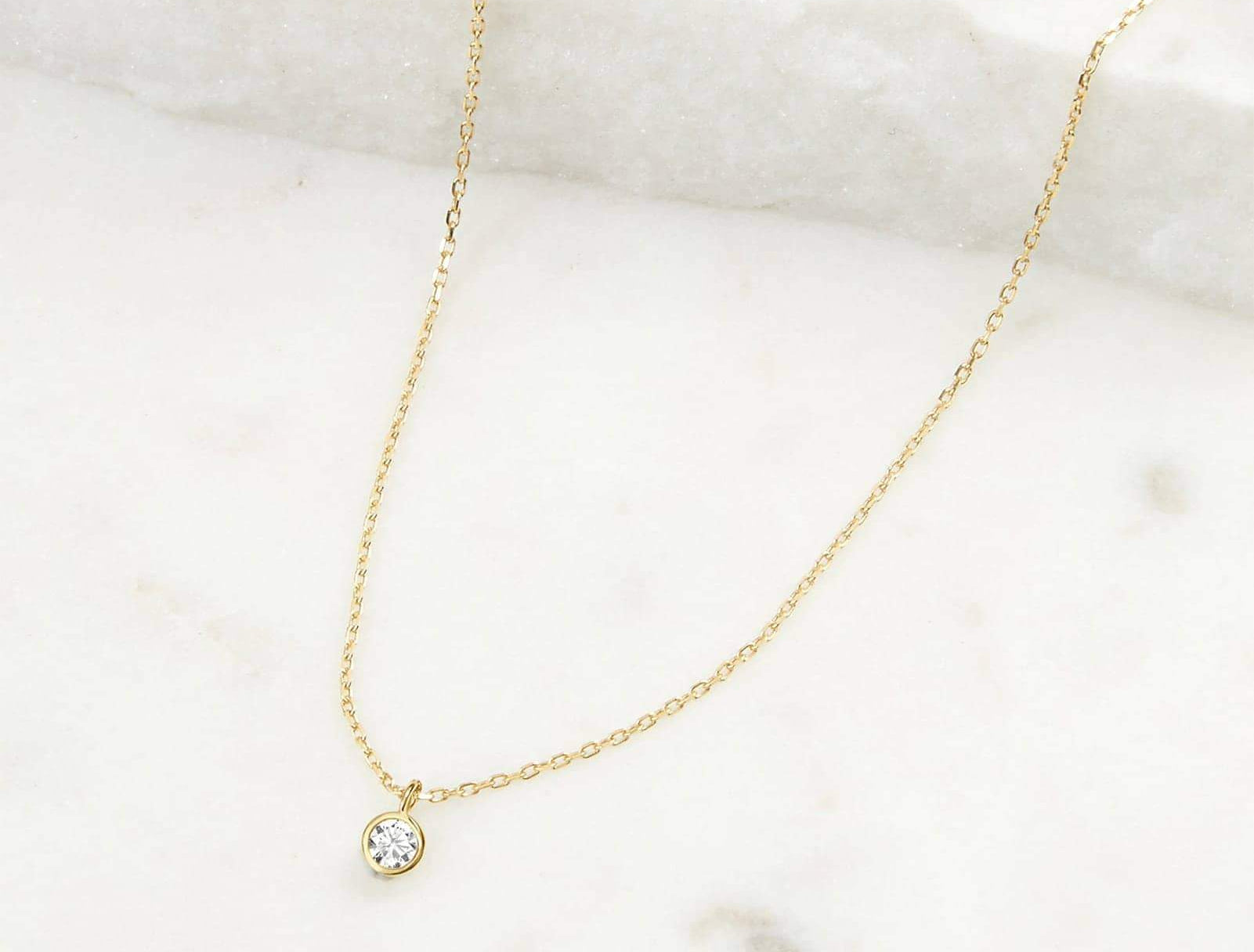 Picture of Luna Rae Solid 9k Gold Diamond Sky Necklace