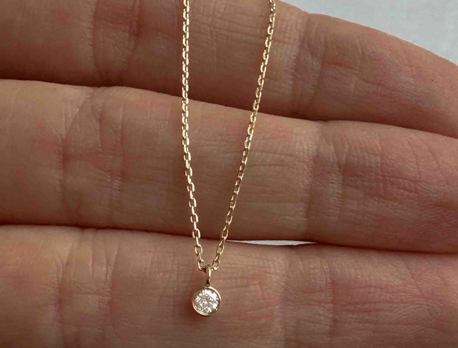 Picture of Luna Rae Solid 9k Gold Diamond Sky Necklace