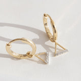 Picture of Luna Rae Solid 9k Gold Earth Element Hoops