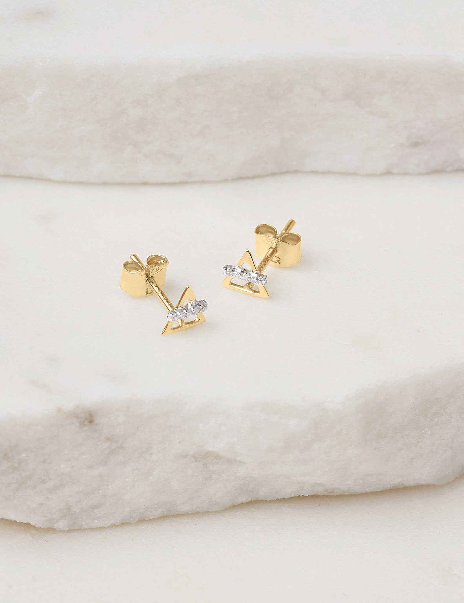 Picture of Luna Rae Solid 9k Gold Earth Element Studs