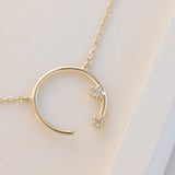 Picture of Luna Rae Solid 9k Gold Eclipse Necklace