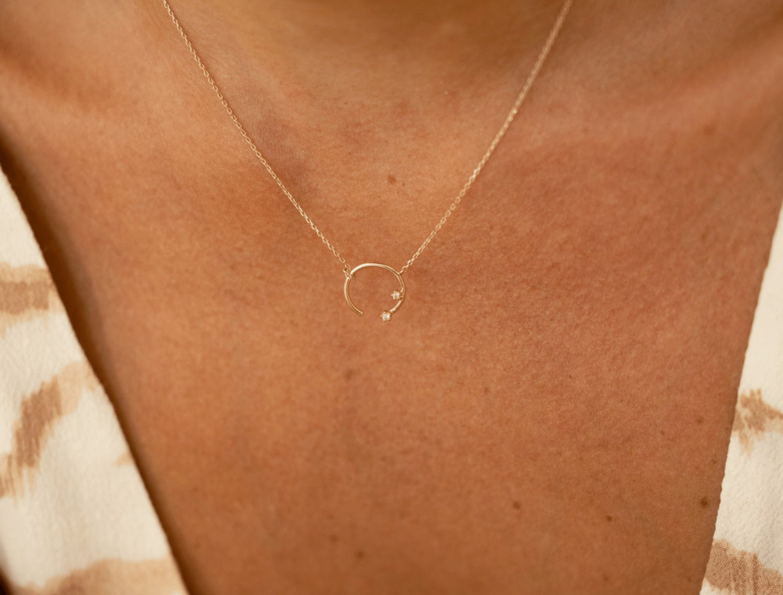 Picture of Luna Rae Solid 9k Gold Eclipse Necklace