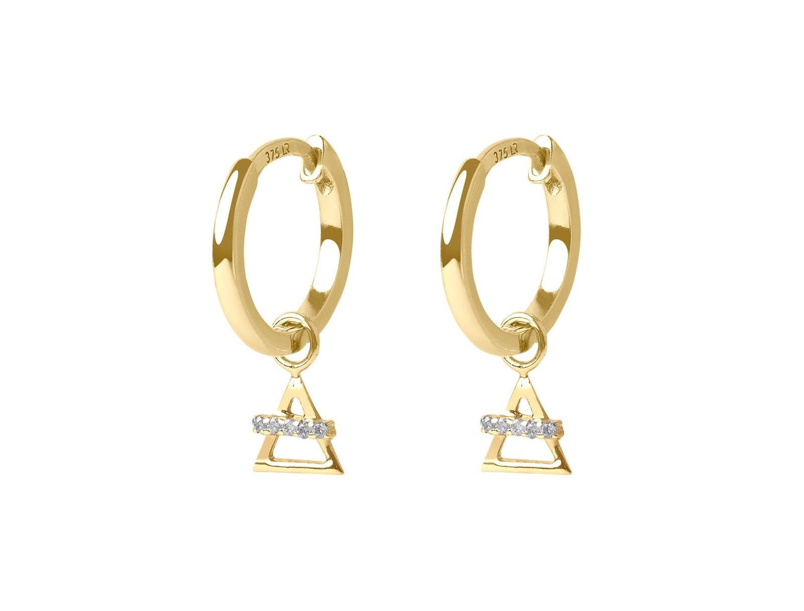 Picture of Luna Rae Solid 9k Gold Air Element Hoops