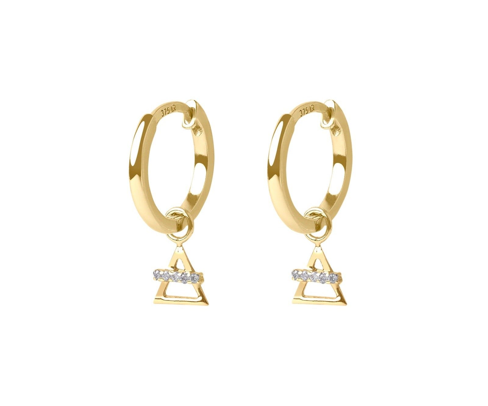 Picture of Luna Rae Solid 9k Gold Air Element Hoops