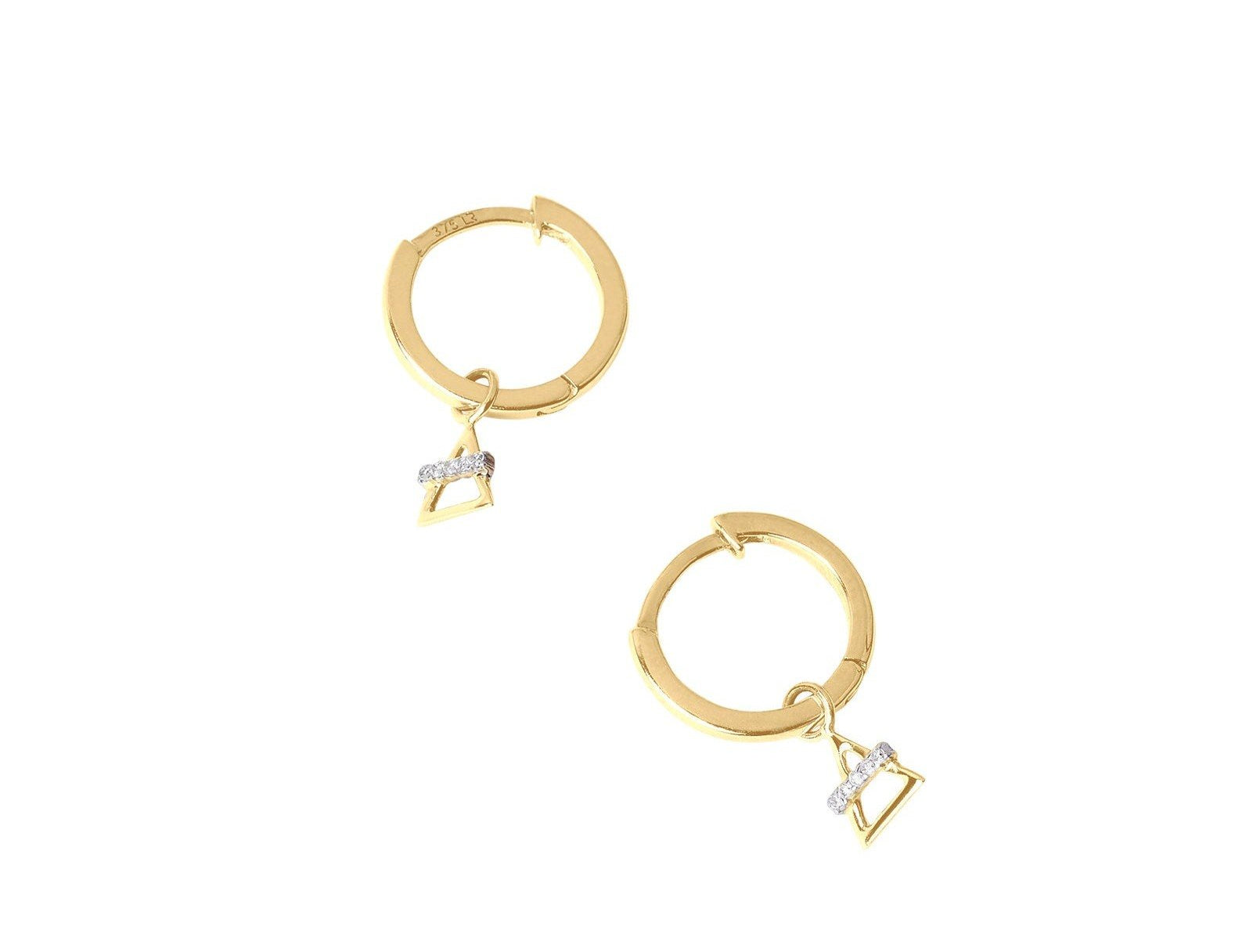 Picture of Luna Rae Solid 9k Gold Air Element Hoops