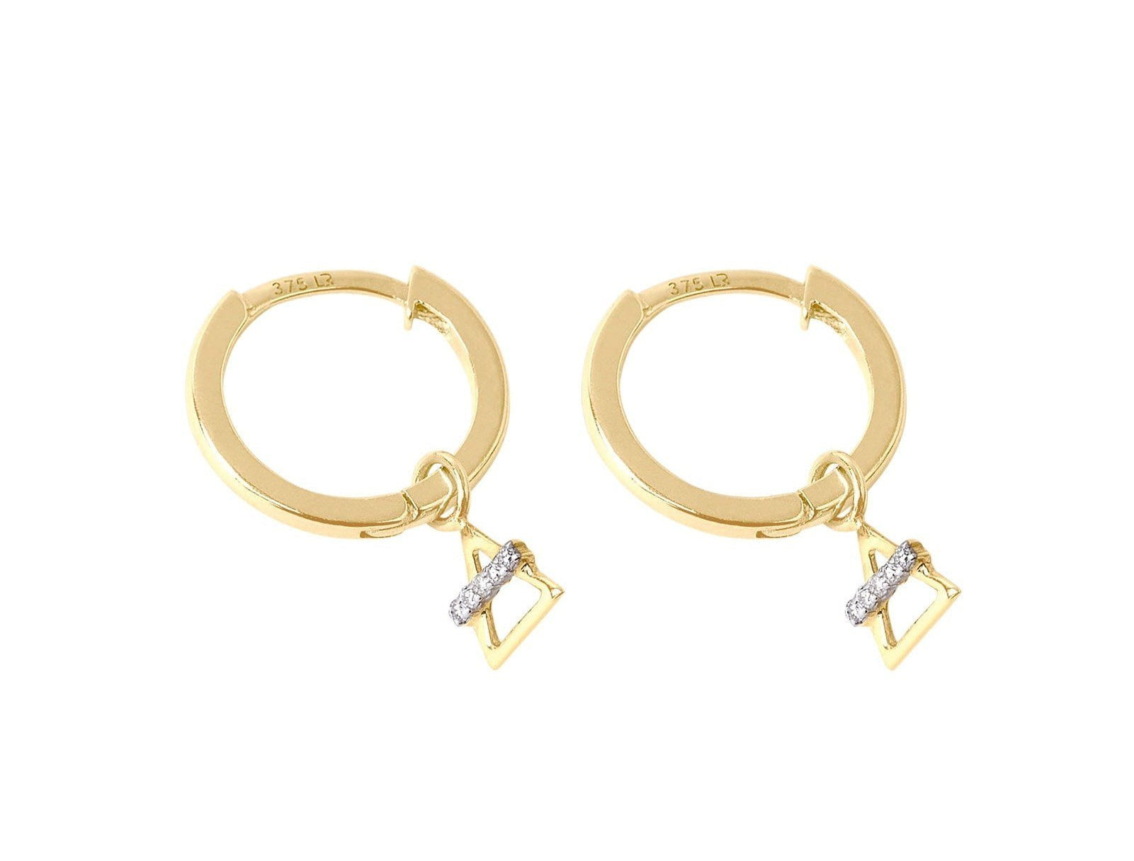 Picture of Luna Rae Solid 9k Gold Air Element Hoops