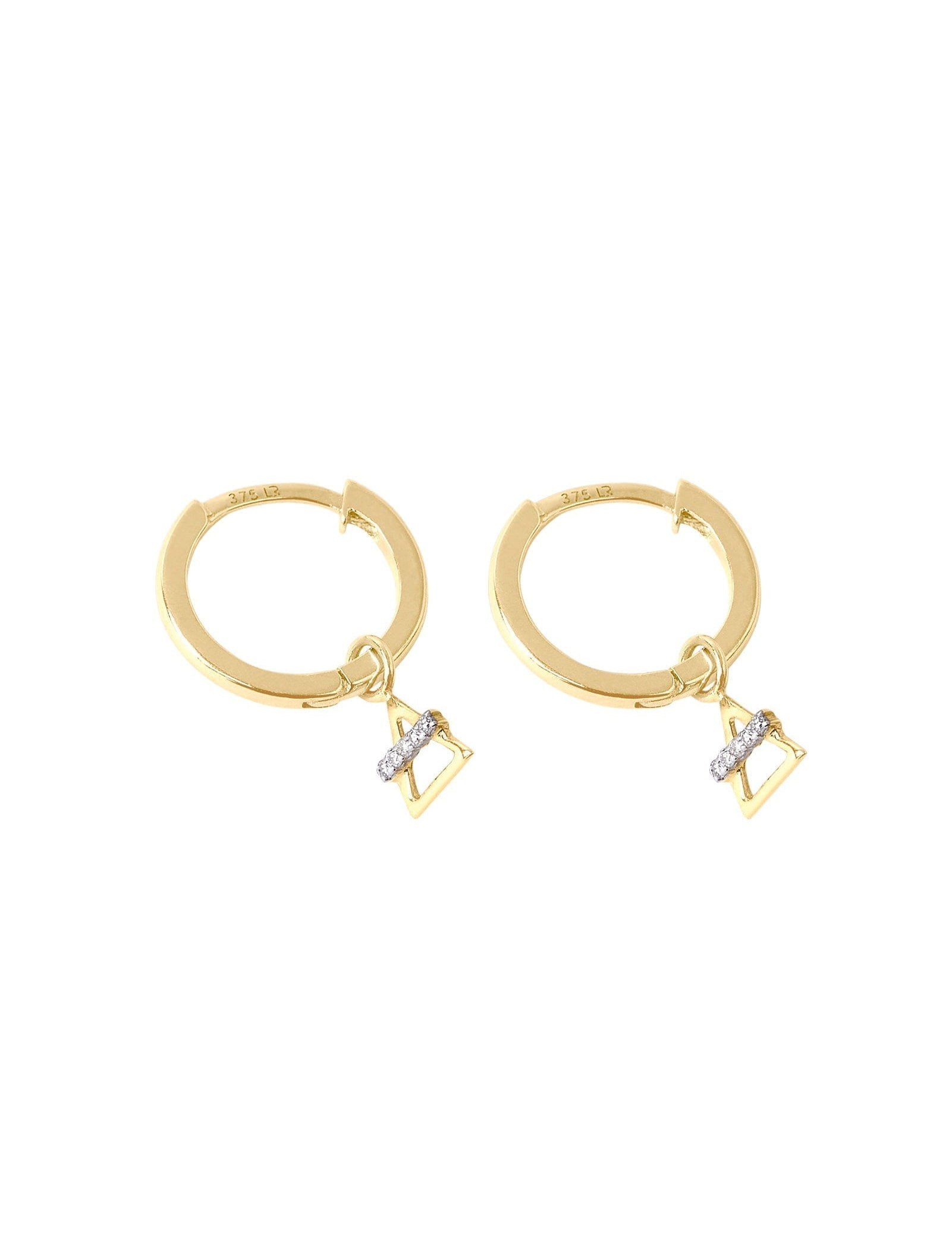 Picture of Luna Rae Solid 9k Gold Air Element Hoops