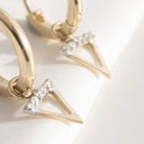 Picture of Luna Rae Solid 9k Gold Fire Element Hoops