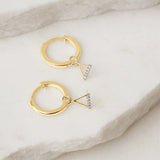 Picture of Luna Rae Solid 9k Gold Fire Element Hoops