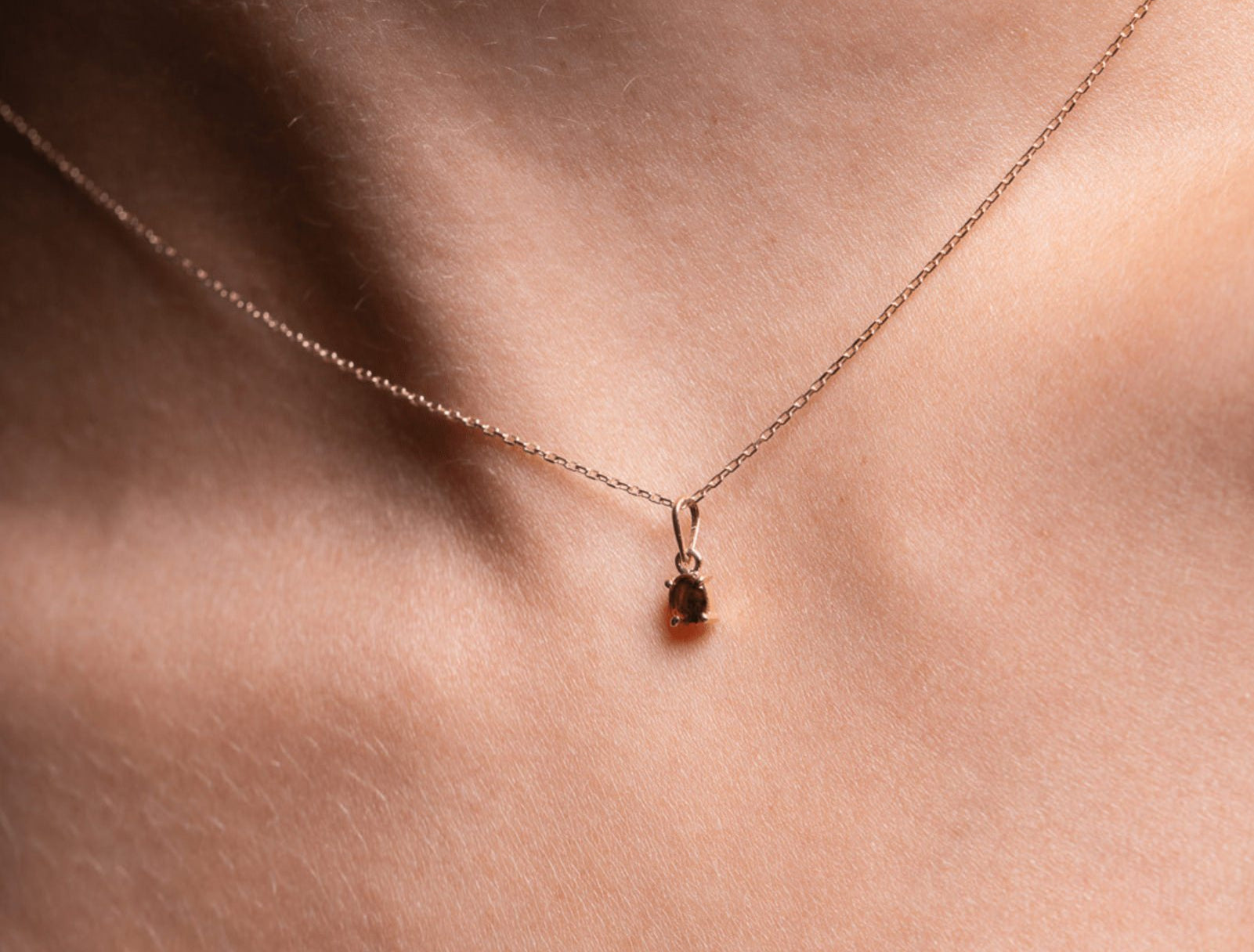 Picture of Luna Rae Solid 9k Gold Garnet Necklace