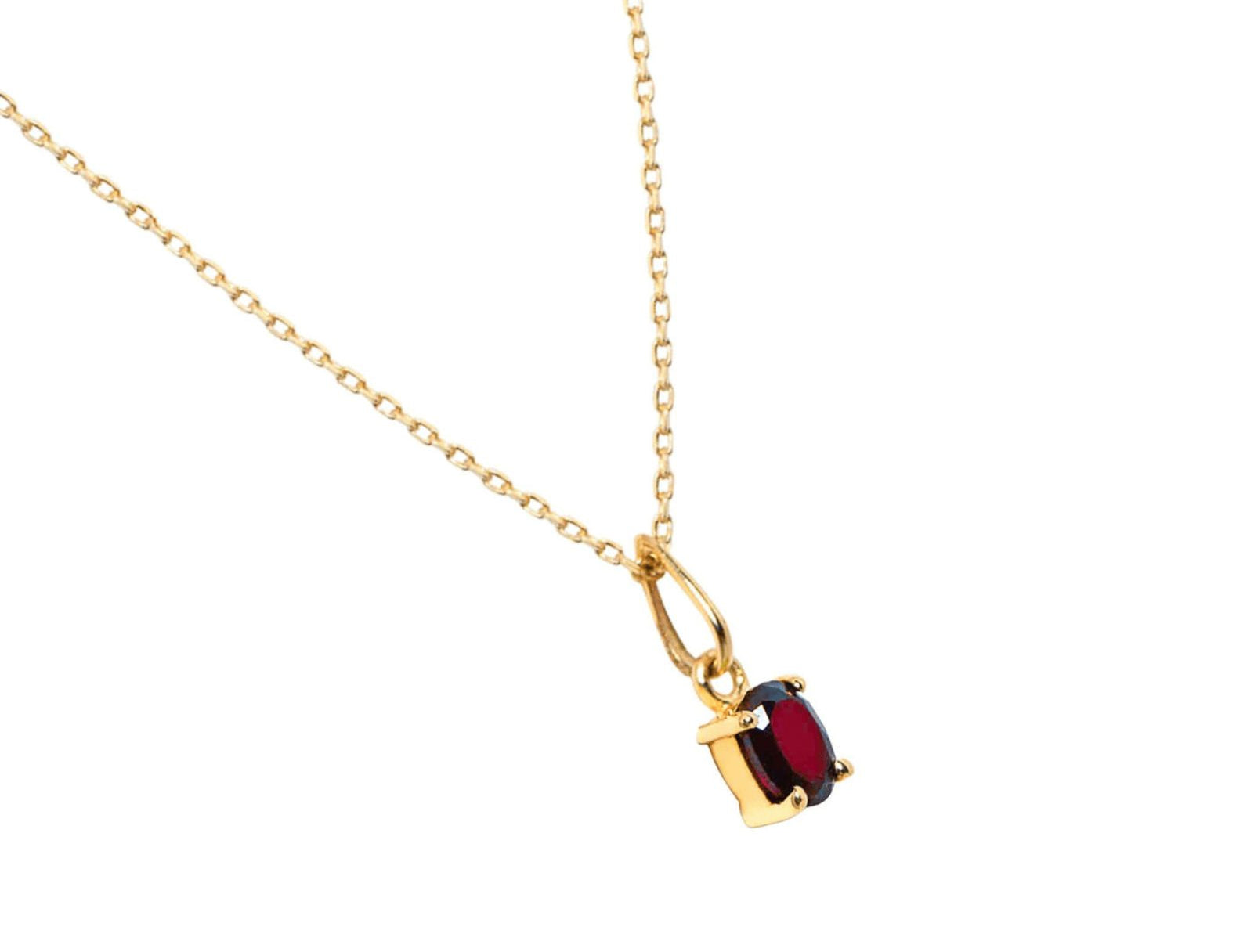 Picture of Luna Rae Solid 9k Gold Garnet Necklace