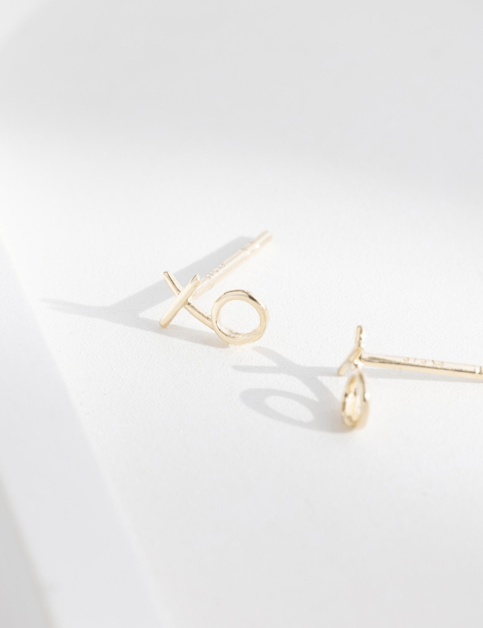 Picture of Luna Rae Solid 9k Gold Kiss Hug Studs