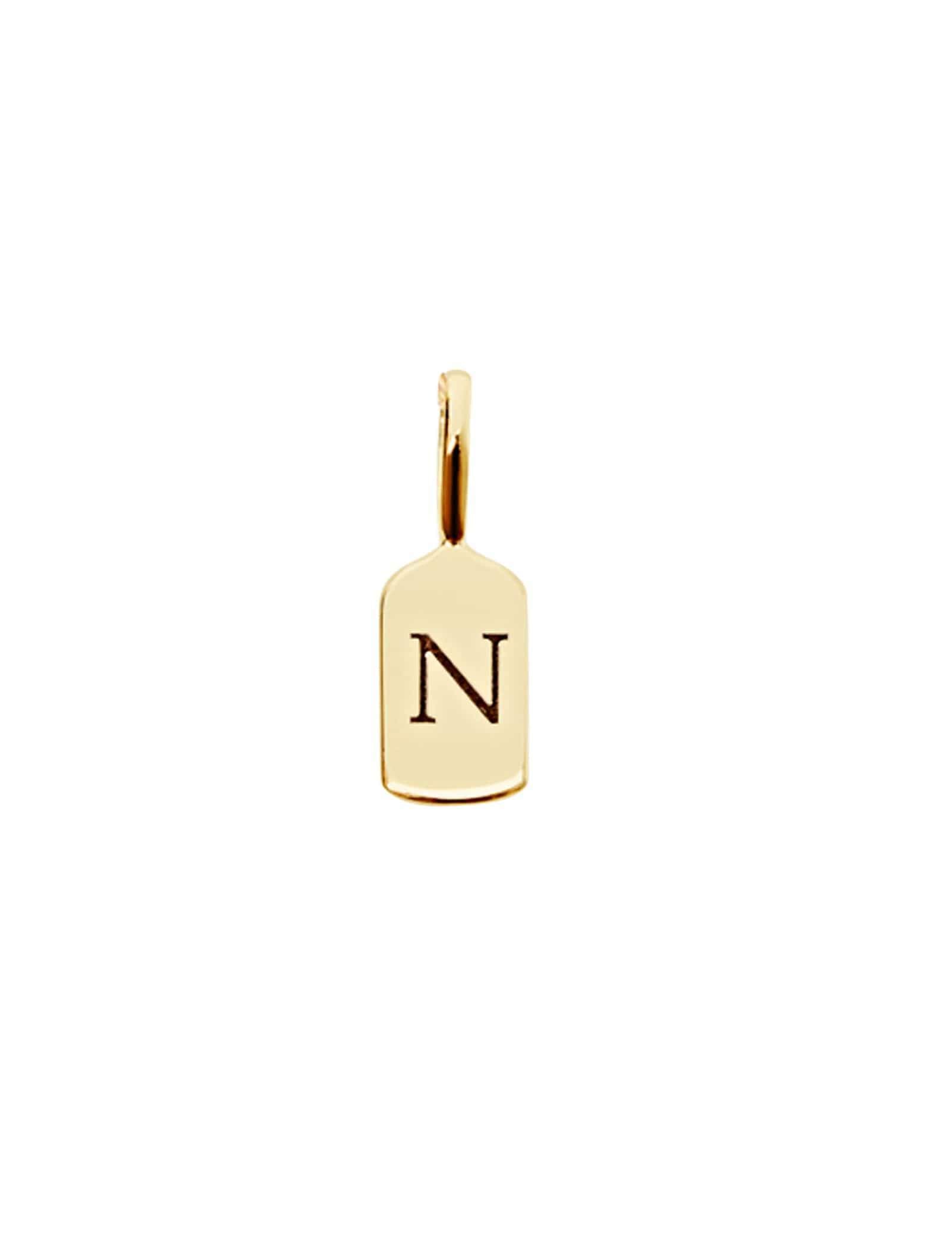 Picture of Luna Rae Yellow Gold Letter N