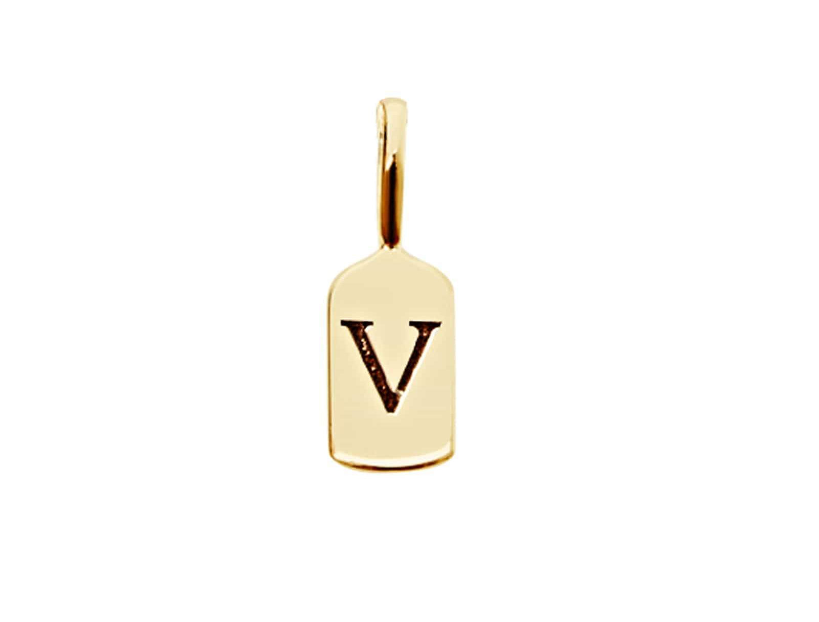 Picture of Luna Rae Solid 9k Gold Letter V