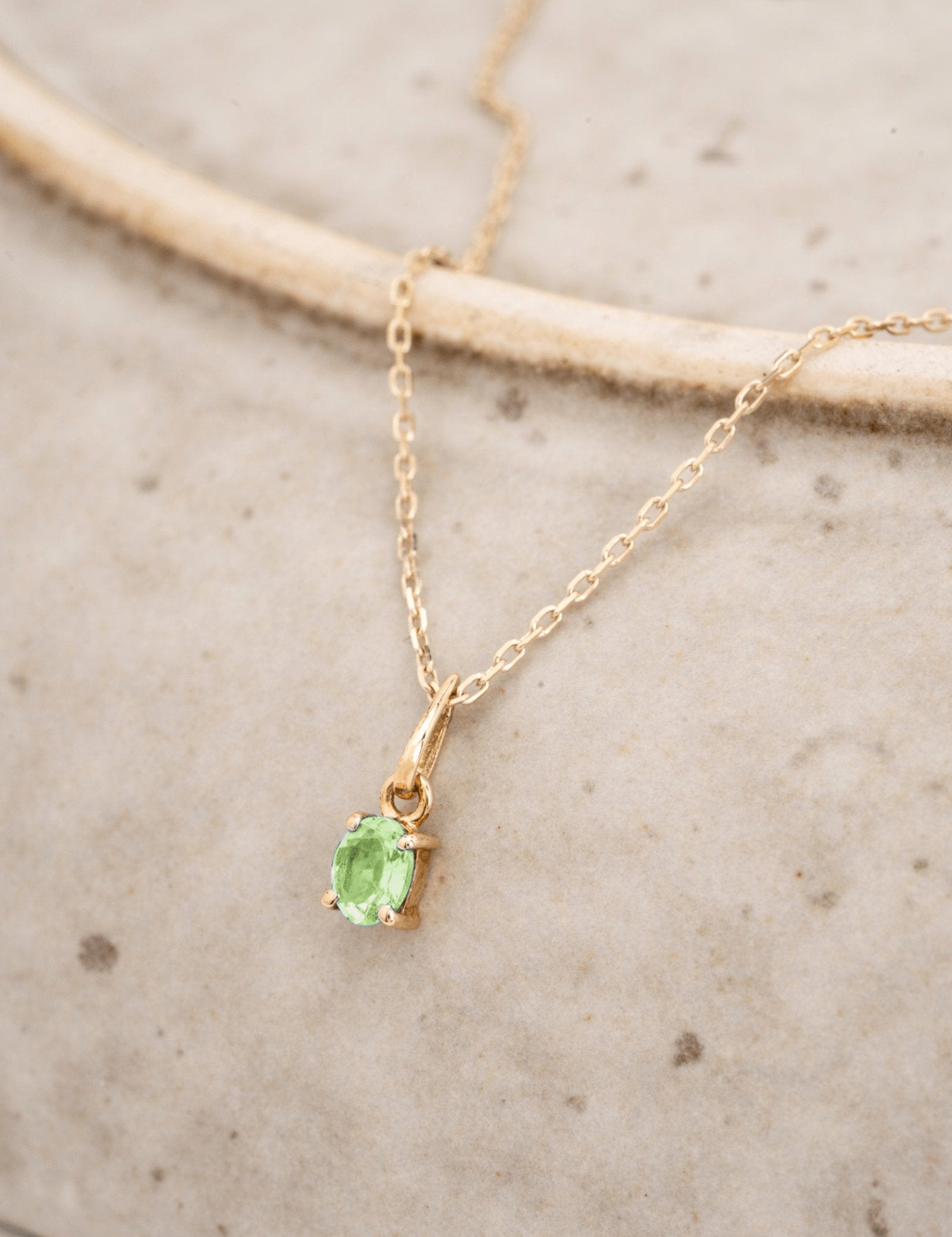 Picture of Luna Rae Solid 9k Gold Peridot Necklace