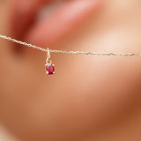 Picture of Luna Rae Solid 9k Gold Ruby Necklace