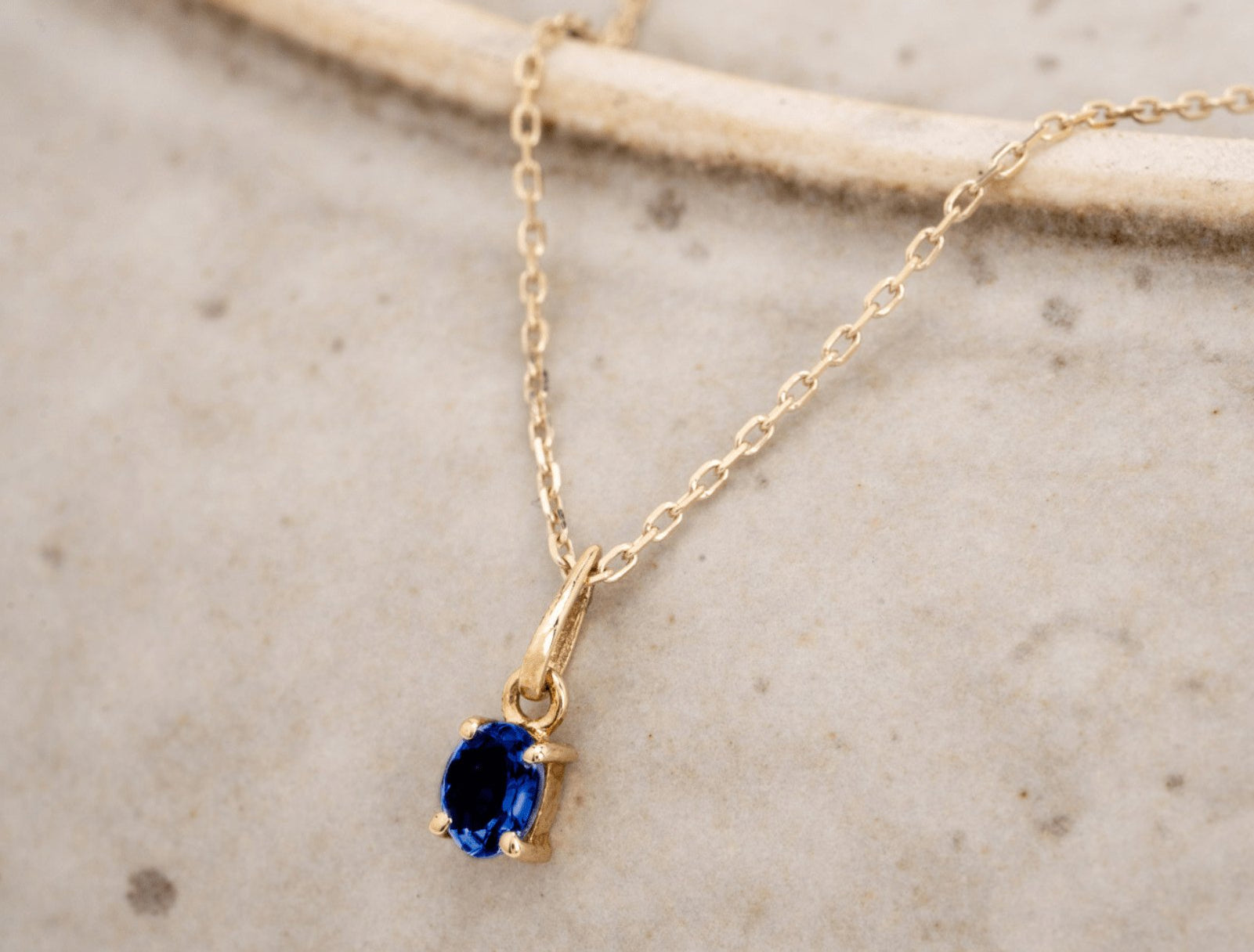 Picture of Luna Rae Solid 9k Gold Sapphire Necklace