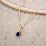 Picture of Luna Rae Solid 9k Gold Sapphire Necklace