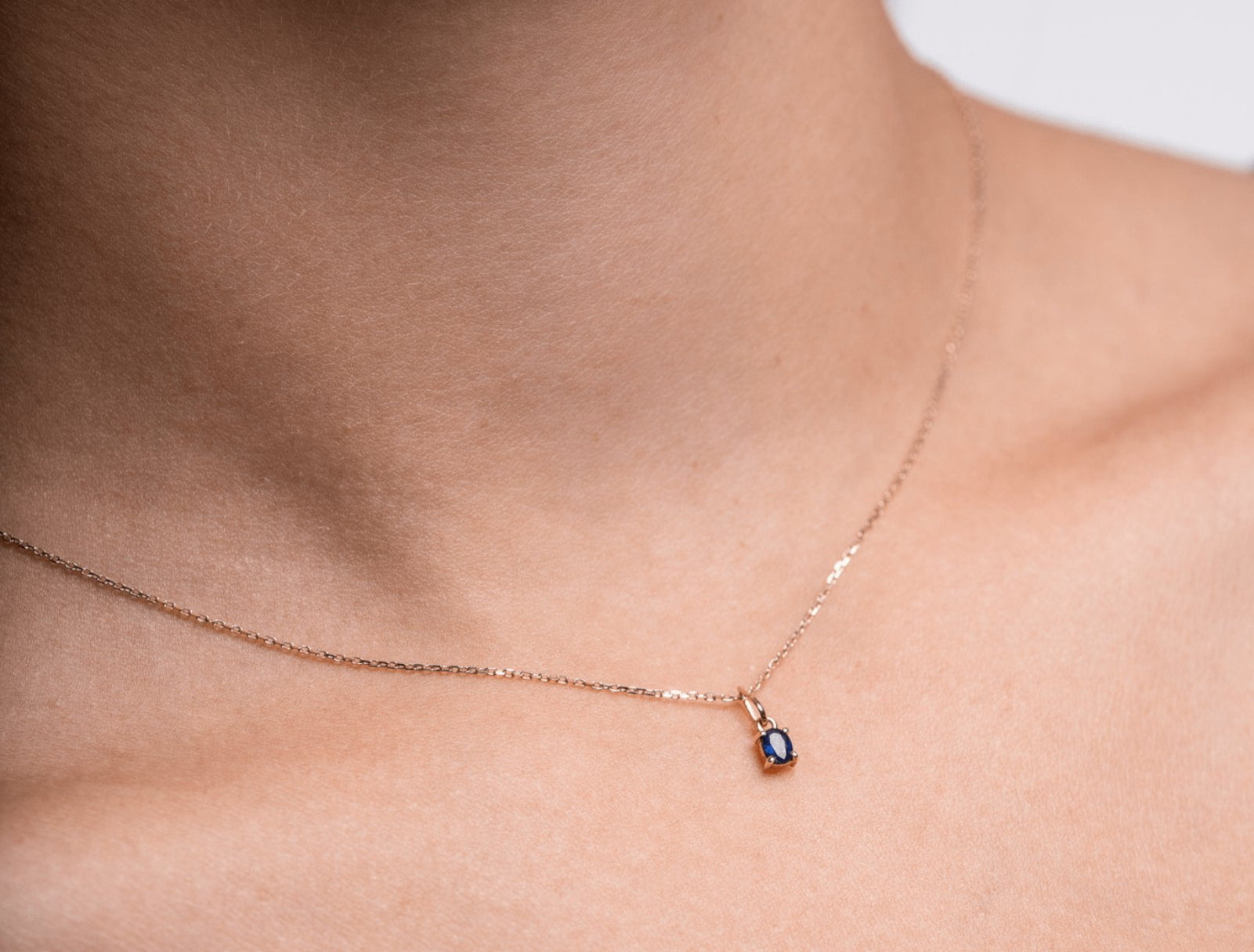 Picture of Luna Rae Solid 9k Gold Sapphire Necklace