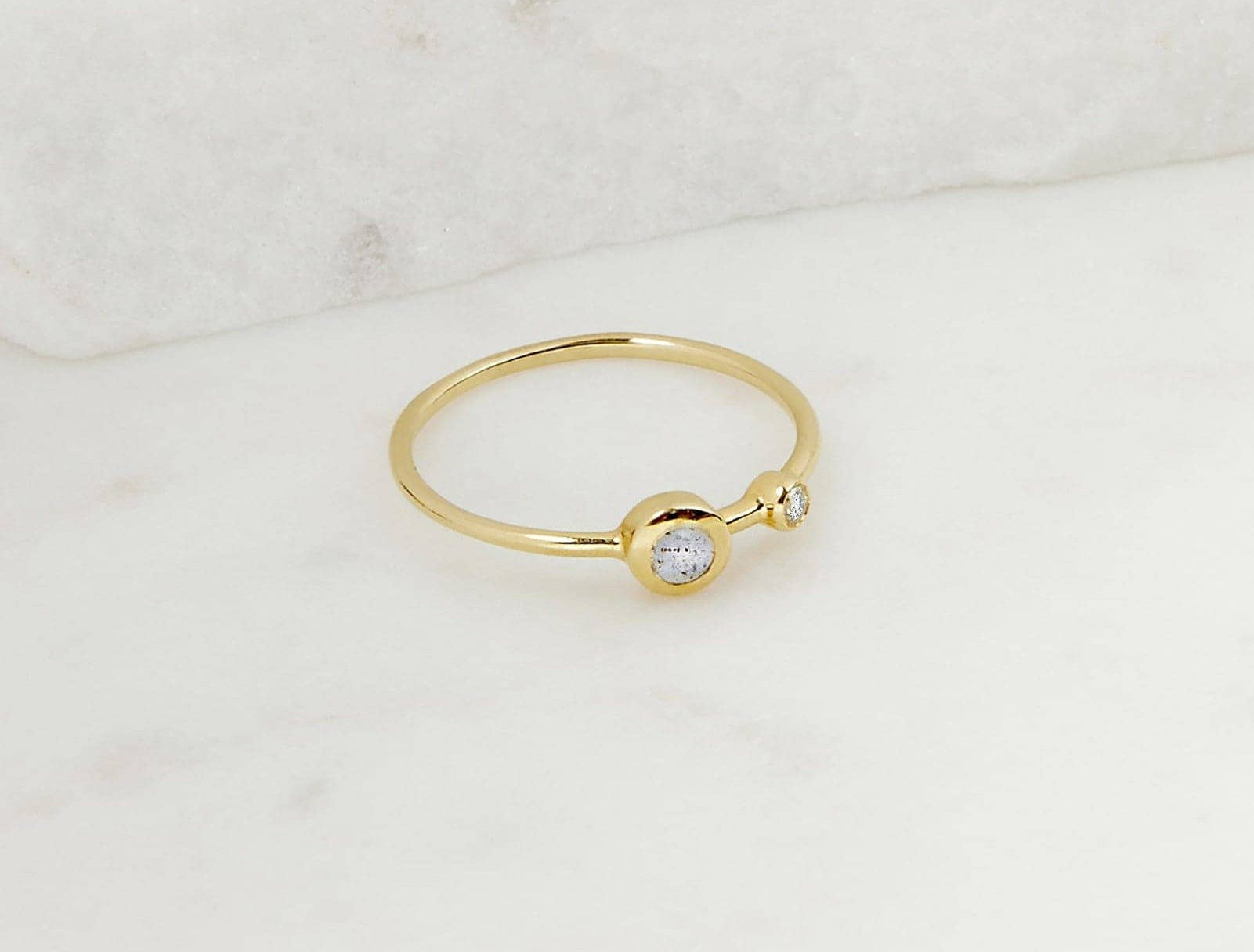 Picture of Luna Rae Solid 9k Gold Stellar Ring