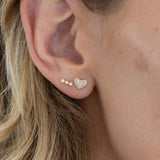 Picture of Luna Rae Solid 9k Gold Sweetheart Studs