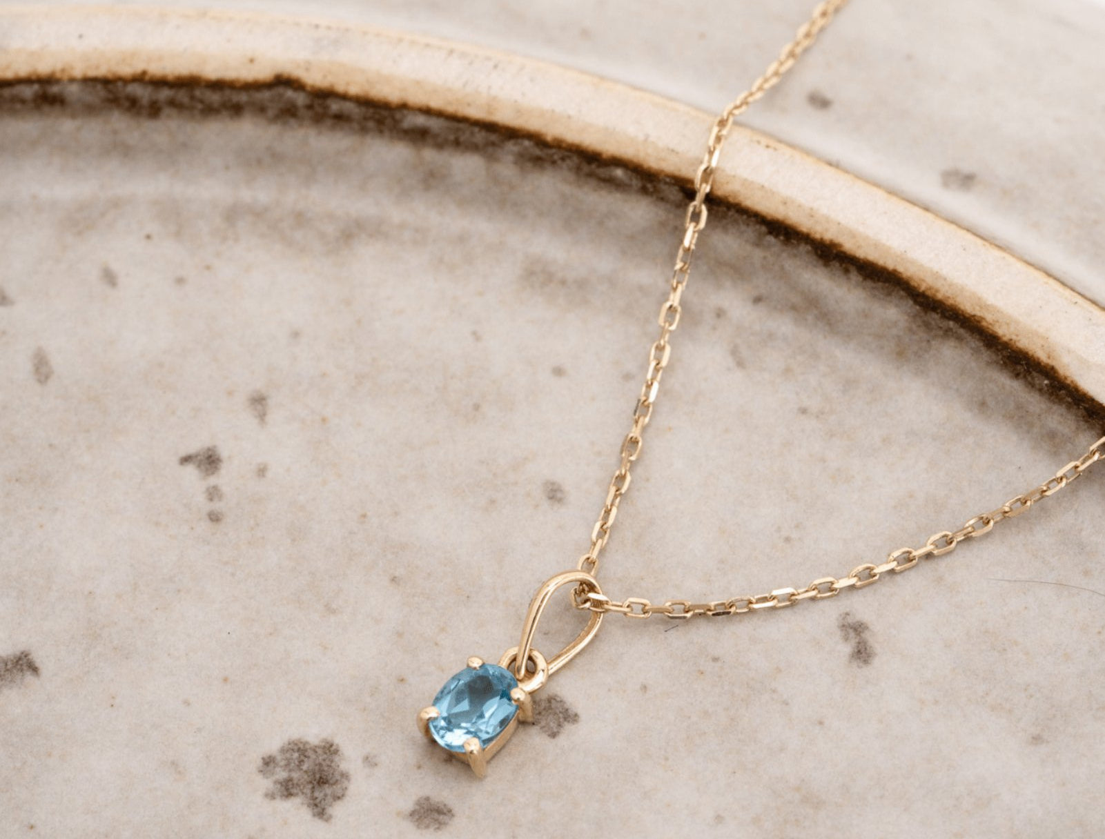 Picture of Luna Rae Solid 9k Gold Topaz Necklace