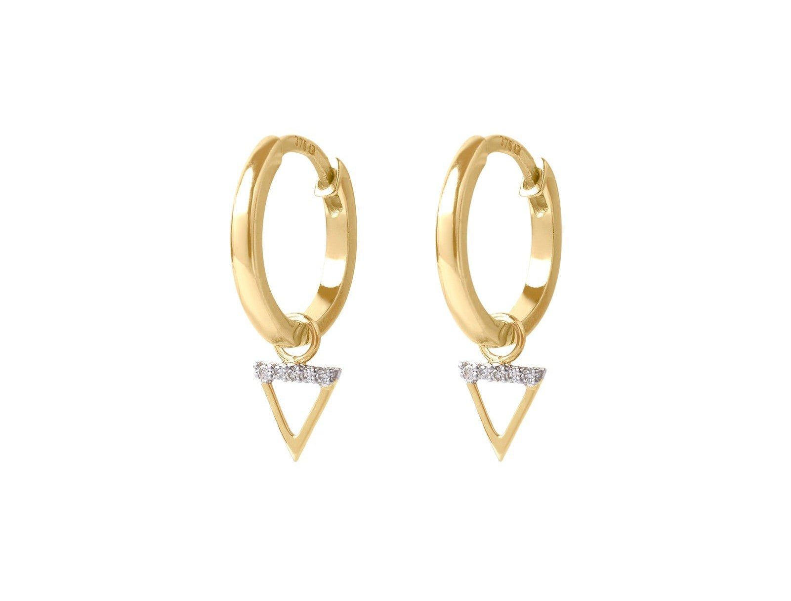 Picture of Luna Rae Solid 9k Gold Water Element Hoops