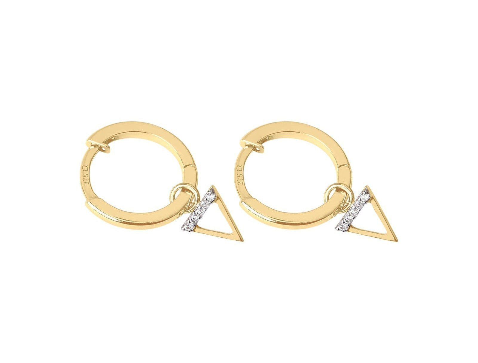 Picture of Luna Rae Solid 9k Gold Water Element Hoops