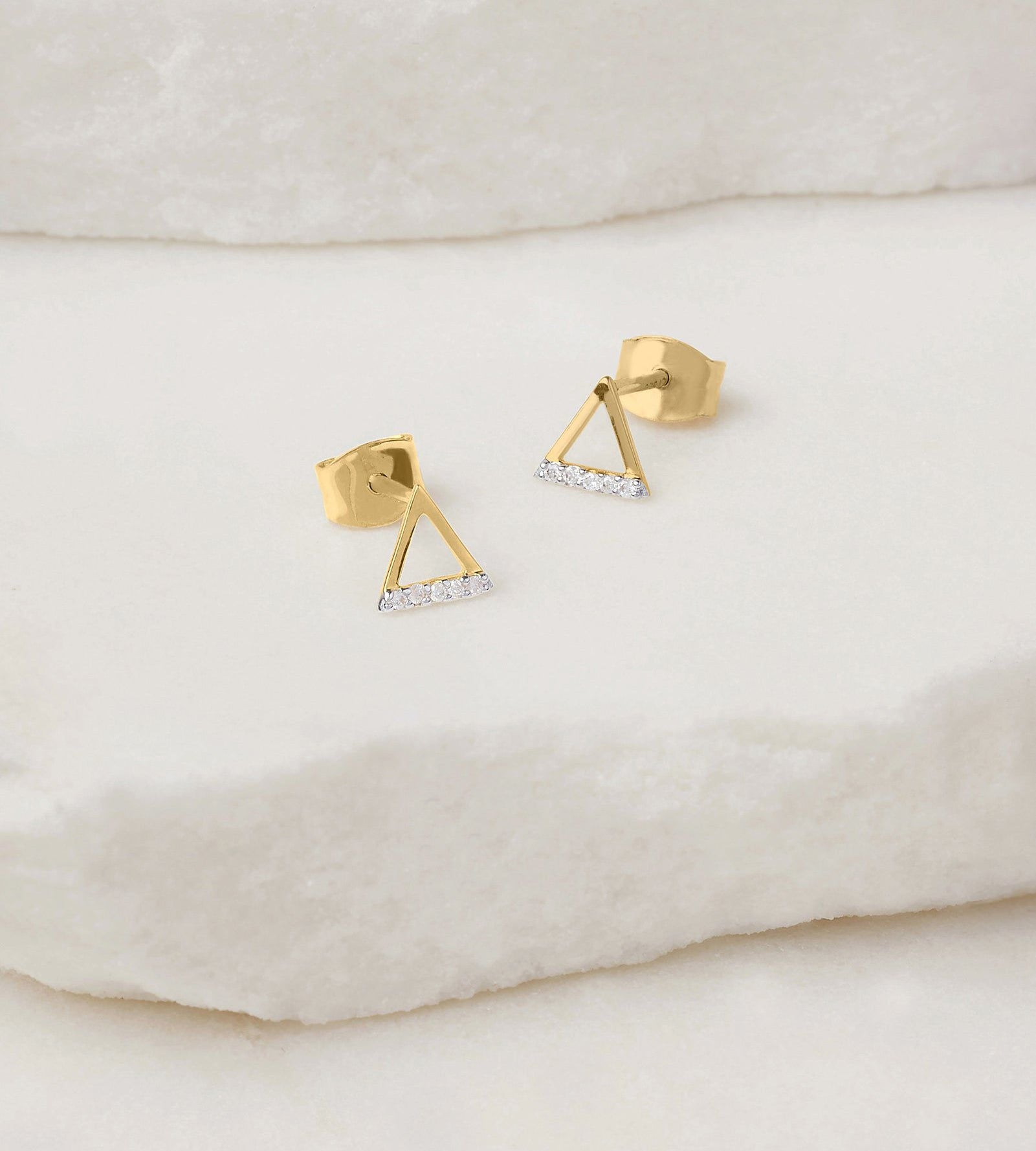 Picture of Luna Rae solid 9k gold Fire Element Studs